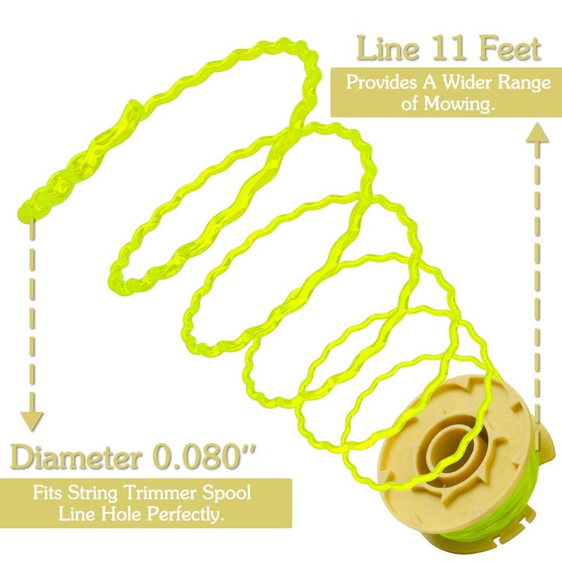 Future Way 6 Pack Weed Eater String Replacement for Ryobi 18v, 24v, and 40v Cordless Trimmers - Image 3